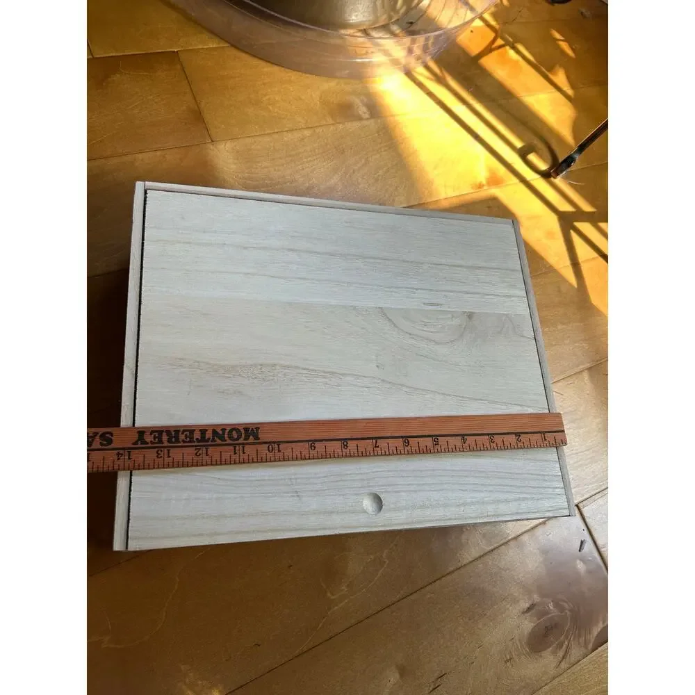Williams Sonoma wooden gift box crate empty